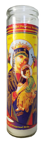 Nuestra Senora del Perpetuo Socorro (Our Lady of Perpetual Help) Pillar Devotional Candle
