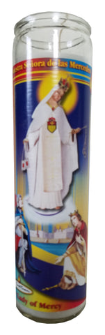 Nuestra Senora de las Mercedes (Our Lady of Mercy) Pillar Devotional Candle