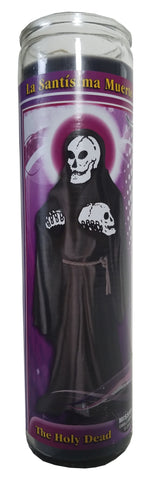 La Santisima Muerte (The Holy Death) Black Pillar Devotional Candle