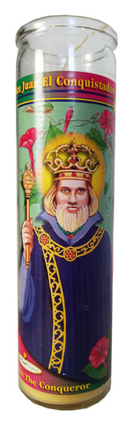 San Juan El Conquistador (John The Conqueror) Yellow Pillar Devotional Candle