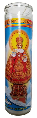 Nino Jesus de Praga (Infant Jesus of Prague) Pillar Devotional Candle