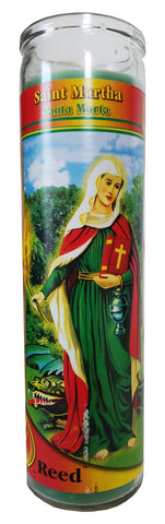 Saint Martha (Santa Marta) Green Pillar Devotional Candle