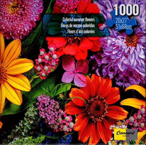 Colorful Summer Flowers 1000 Piece Puzzle