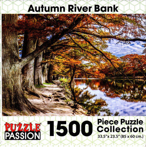 Autumn River Bank 1500 Piece Puzzle