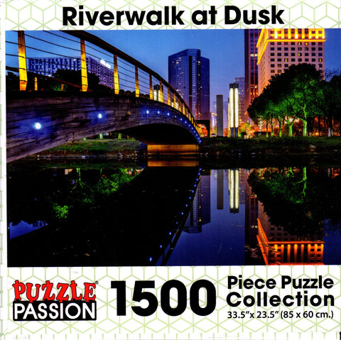 Riverwalk at Dusk 1500 Piece Puzzle