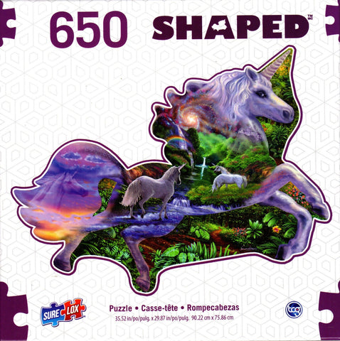 Unicorn Shaped 650 Piece Puzzle