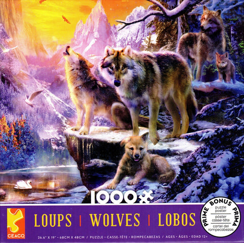 Winter Wolf Family 1000 Piece Puzzle