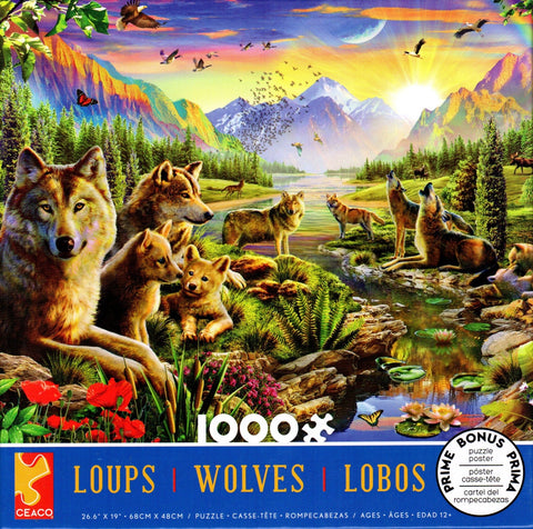 Summer Wolf Family 1000 Piece Puzzle