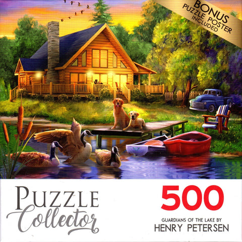 Puzzle Collector 500 Piece Puzzle - Guardians of the Lake by Henry Petersen