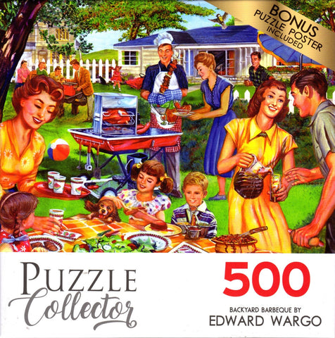 Backyard Barbeque 500 Piece Puzzle By Edward Wargo