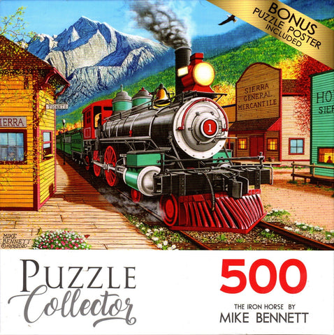 Puzzle Collector 500 Piece Puzzle - The Iron Horse by Mike Bennett