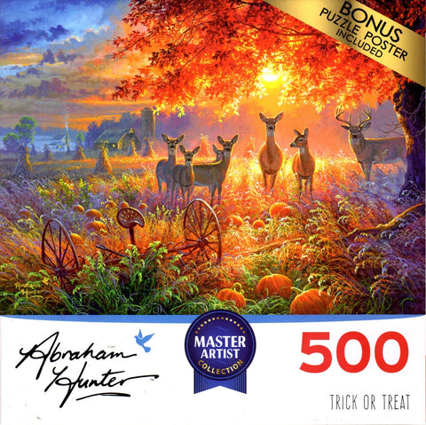 Trick or Treat 500 Piece Puzzle by Abraham Hunter