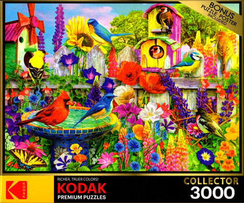 Kodak - Bird Bath Garden 3000 Piece Puzzle By Lars Stewart