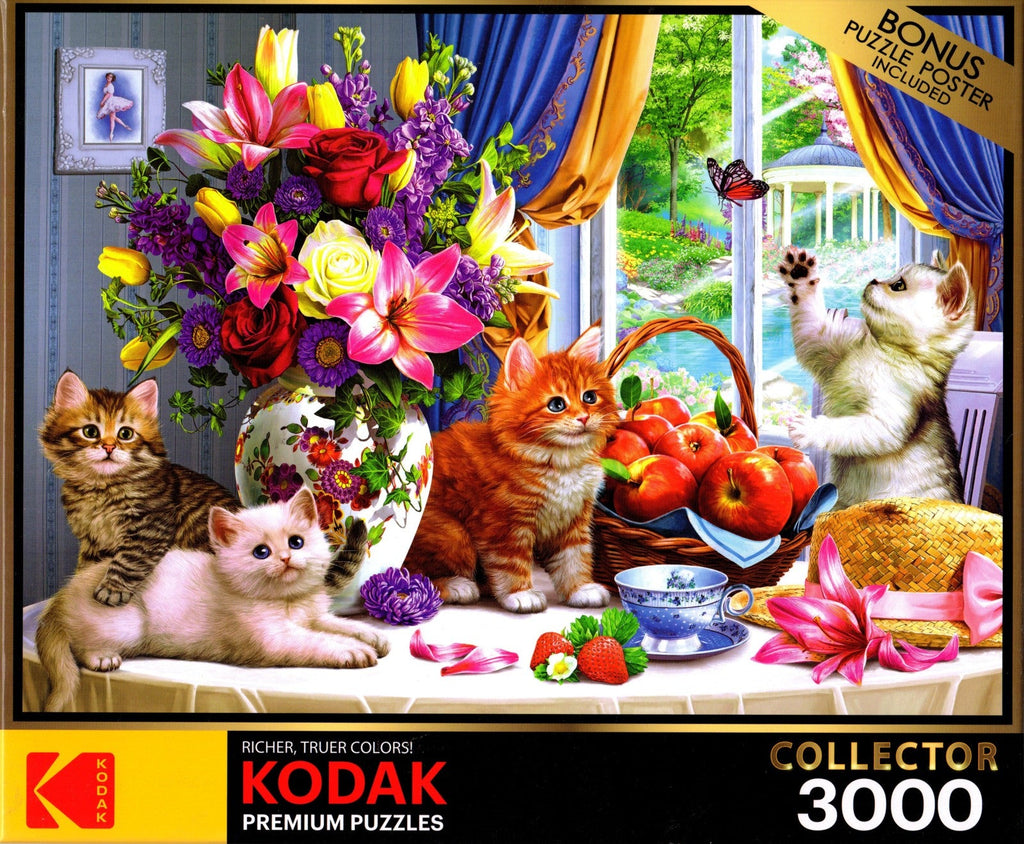 Kodak - Fluffy Kittens in the Living Room 3000 Piece Puzzle