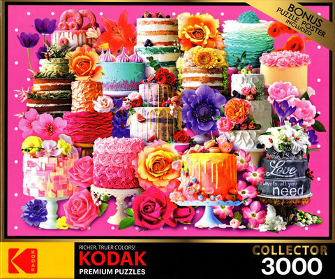 Kodak - Cake and Flowers 3000 Piece Puzzle