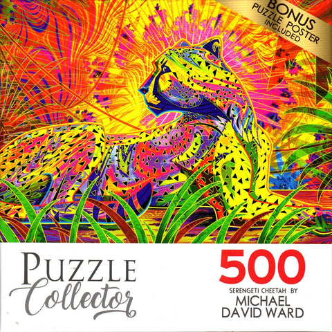 Puzzle Collector 500 Piece Puzzle - Serengeti Cheetah by Michael Ward