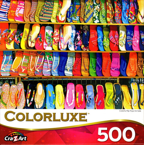 Colorluxe 500 Piece Puzzle - Colorful Flip Flops for Sale