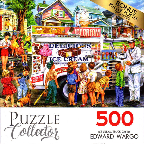 Puzzle Collector 500 Piece Puzzle - Ice Cream Truck Day by Ed Wargo