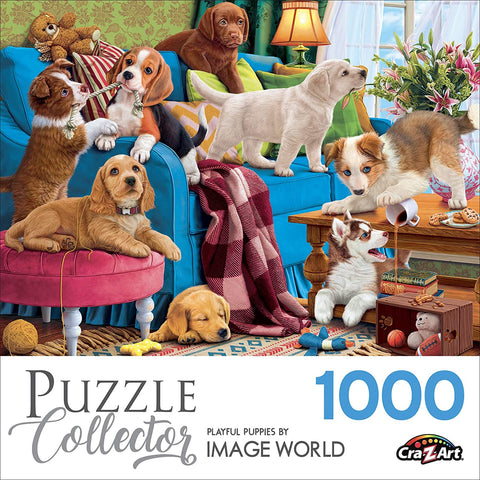 Puzzle Collector 1000 Piece Puzzle - Playful Puppies