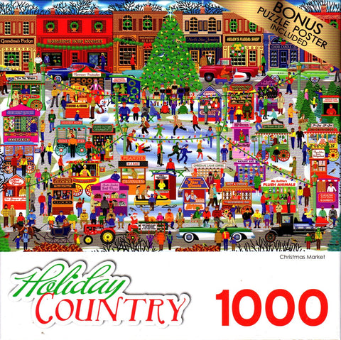 Christmas Market 1000 Piece Puzzle By Mark Frost