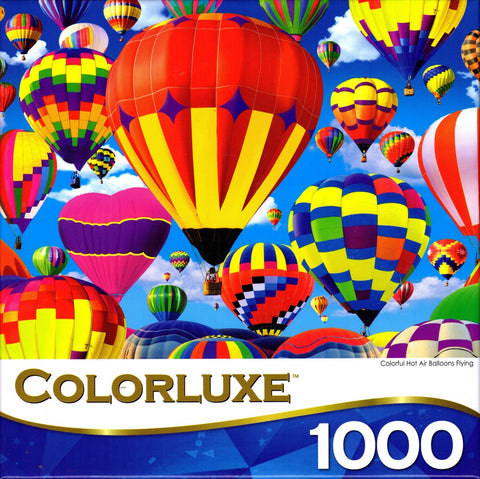 Colorluxe 1000 Piece Puzzle - Colorful Hot Air Balloons Flying