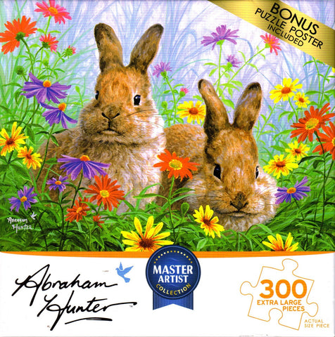 Summertime Bunnies 300 Piece Puzzle By Abraham Hunter