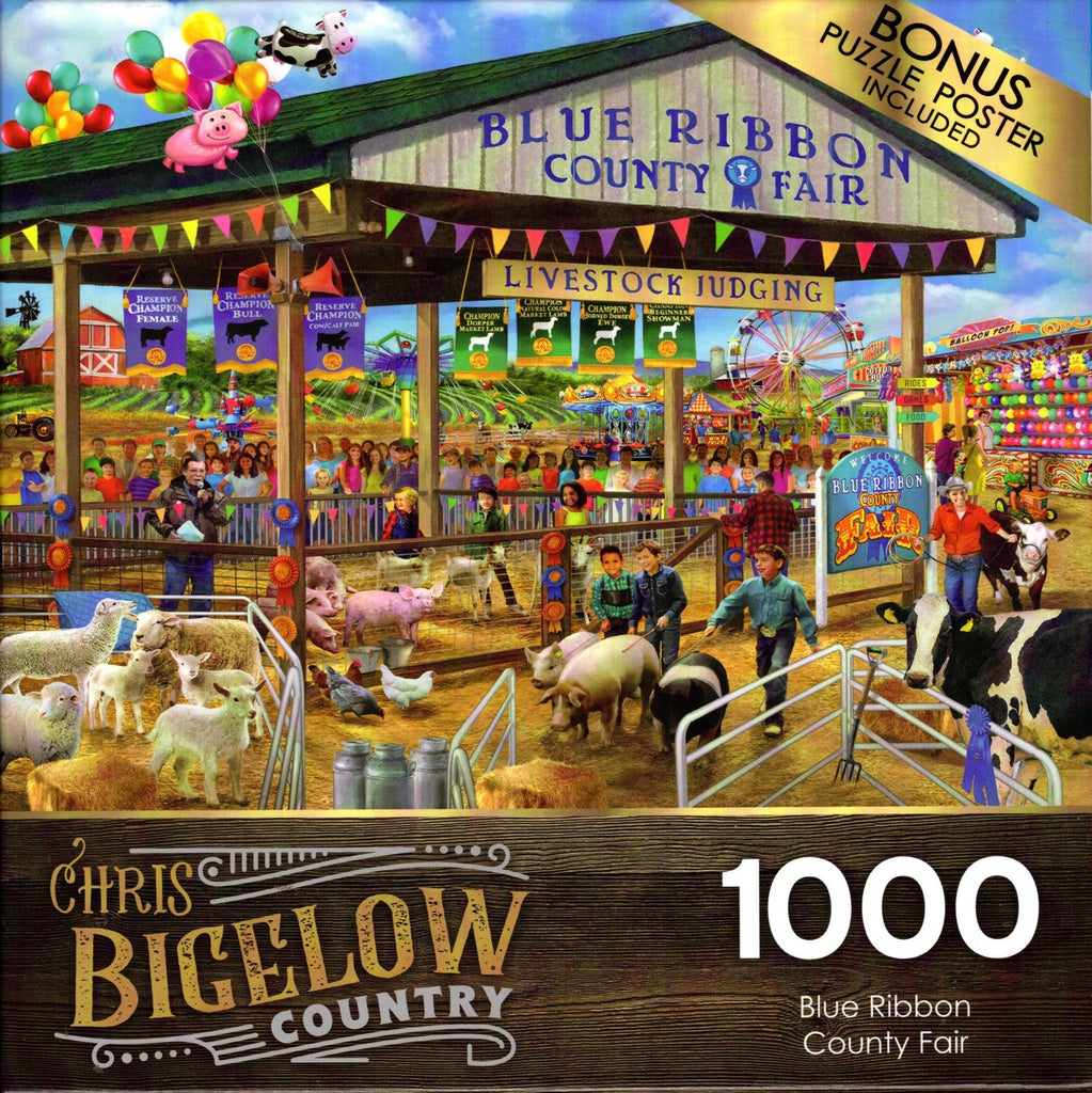 Blue Ribbon County Fair 1000 Piece Puzzle By Chris Bigelow
