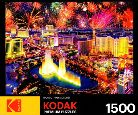 Kodak - Fireworks Over Las Vegas Strip 1500 Piece Puzzle