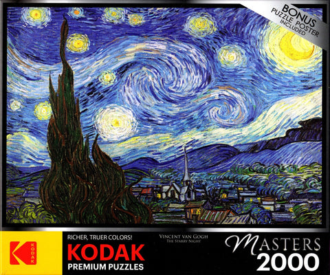 Masters 2000 - The Starry Night 2000 Piece Puzzle By Vincent Van Gogh