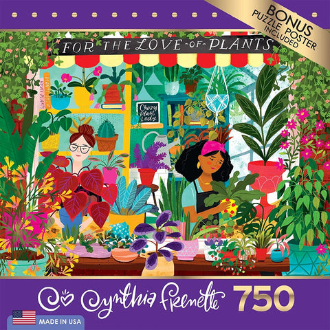 For The Love of Plants 750 Piece Puzzle By Cynthia Frenette