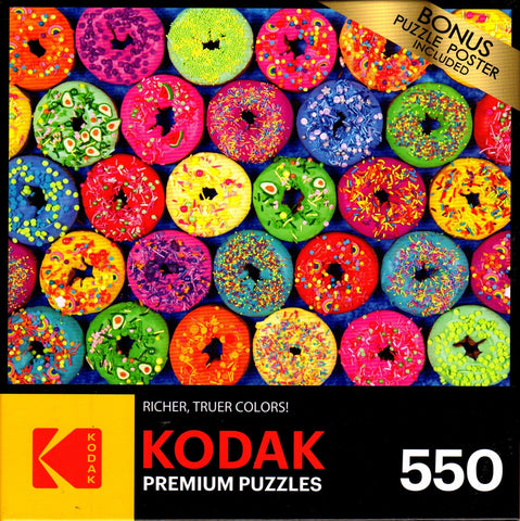 Kodak - Lots of Sprinkles Donuts 550 Piece Puzzle By Karen Romanko