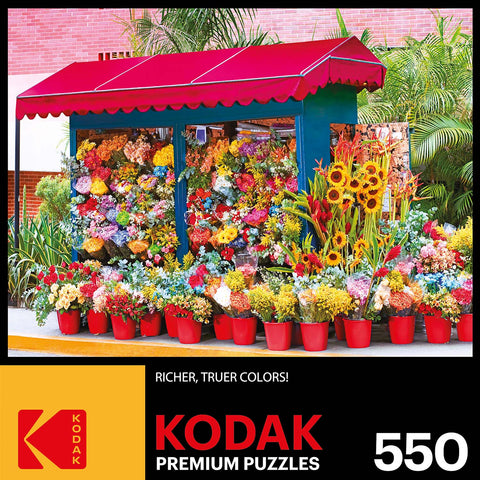 Kodak - Side Street Colorful Flower Market 550 Piece Puzzle