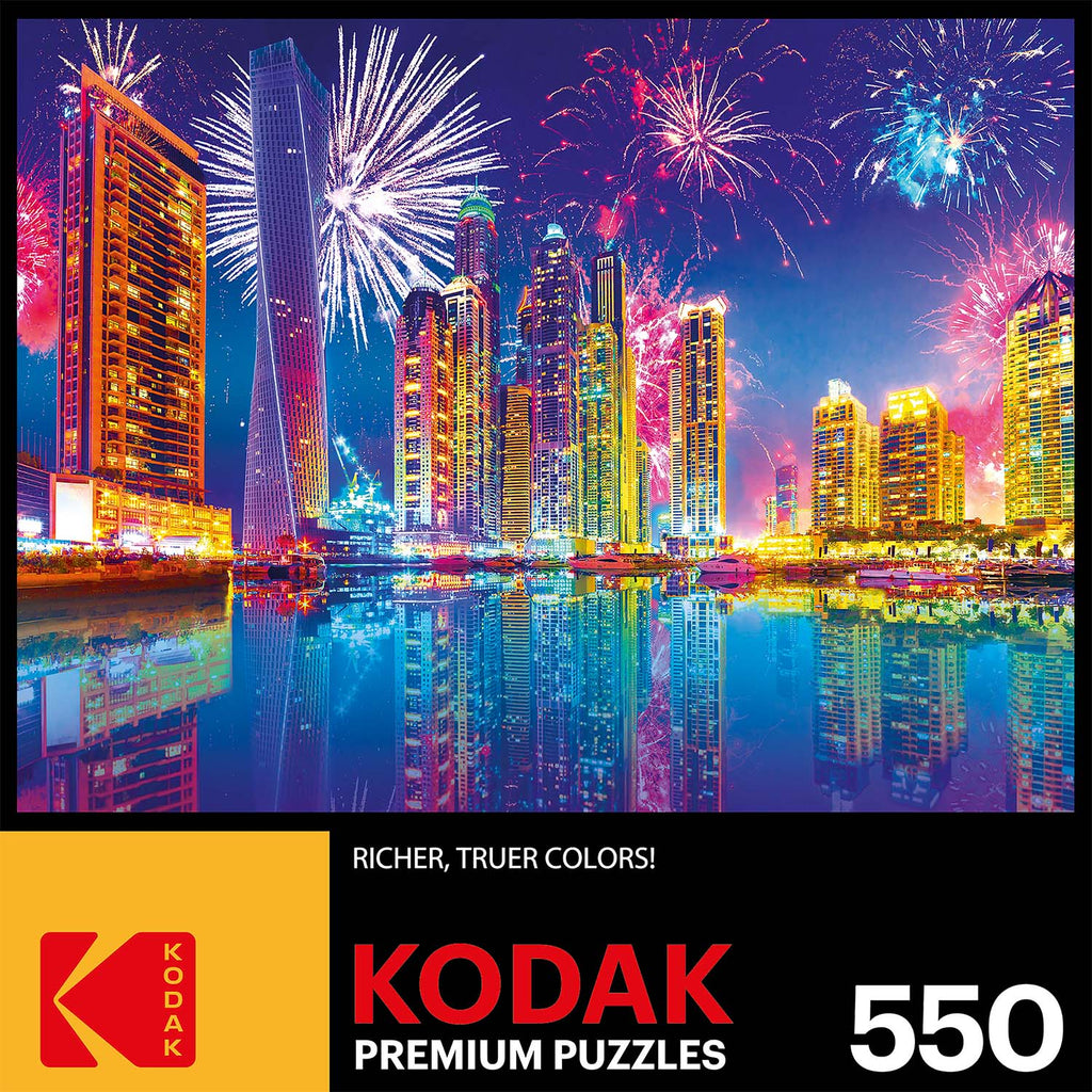 Kodak - Fireworks Display Dubai 550 Piece Puzzle By Patrick Koksminder