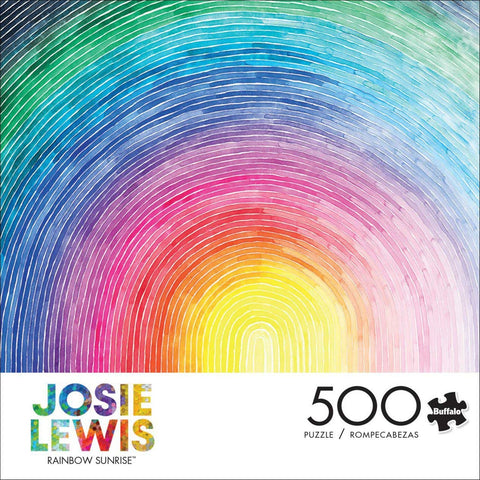 Rainbow Sunrise 500 Piece Puzzle By Josie Lewis
