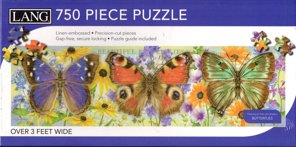 Butterflies 750 Piece Panoramic Puzzle By Jane Shasky