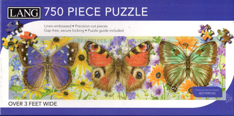Butterflies 750 Piece Panoramic Puzzle By Jane Shasky