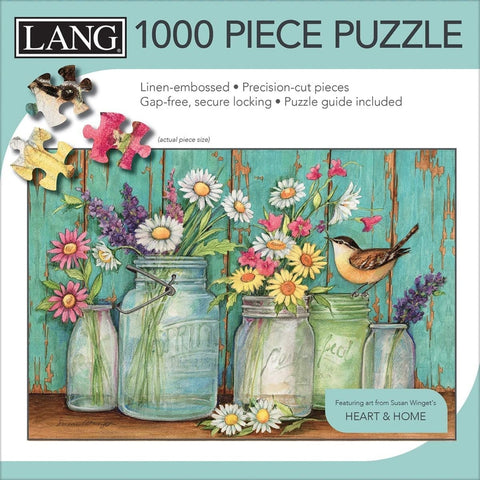 Mason Flowers 1000 Piece Puzzle By Susan Winget