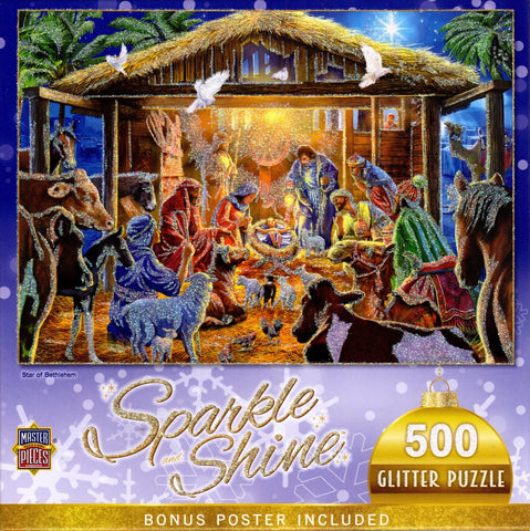 Star of Bethlehem 500 Piece Sparkle Puzzle By Steve Crisp