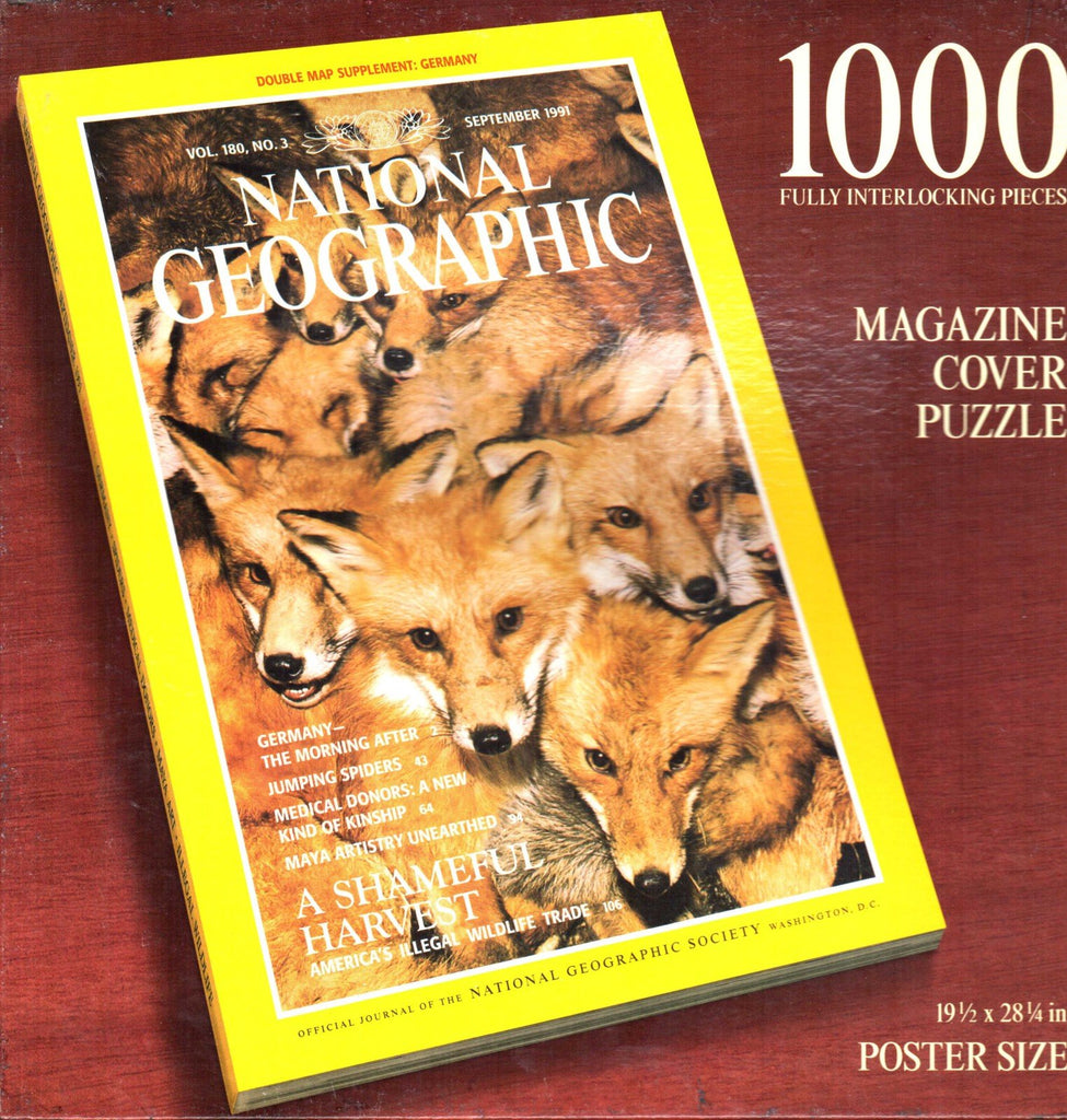 National Geographic Magazine Cover Red Foxes 1000 Piece Puzzle