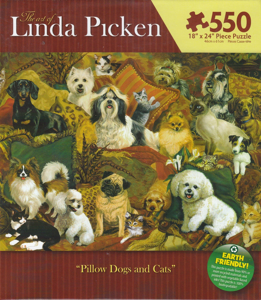 Pillow Dogs and Cats 550 Piece Puzzle