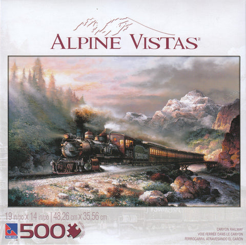 Alpine Vistas: Canyon Railway 500 Piece Puzzle