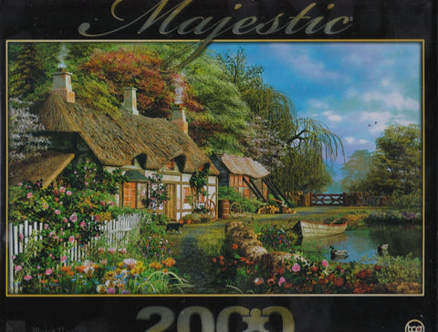 Riverside Home in Bloom 2000 Piece Puzzle
