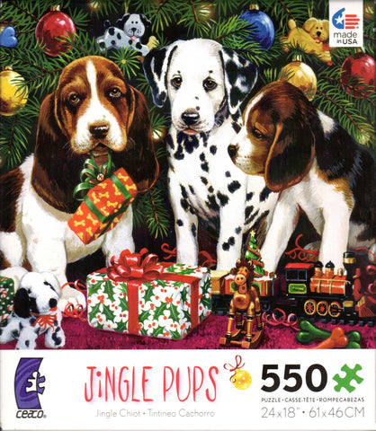 Jingle Pups 550 Piece Puzzle