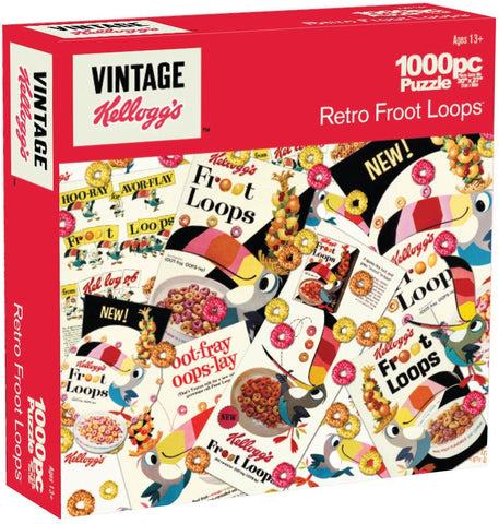 Vintage Kellog's Retro Froot Loops 1000 Piece Puzzle