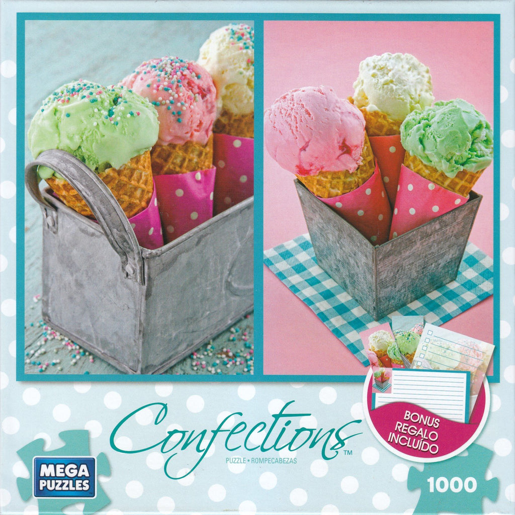 Ice Cream Cones in a Metal Basket 1000 Piece Puzzle