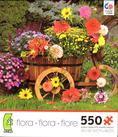 Flower Wagon 550 Piece Puzzle