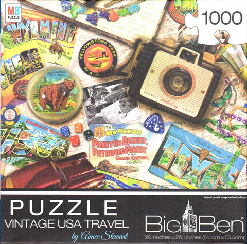 Vintage USA Travel 1000 Piece Puzzle