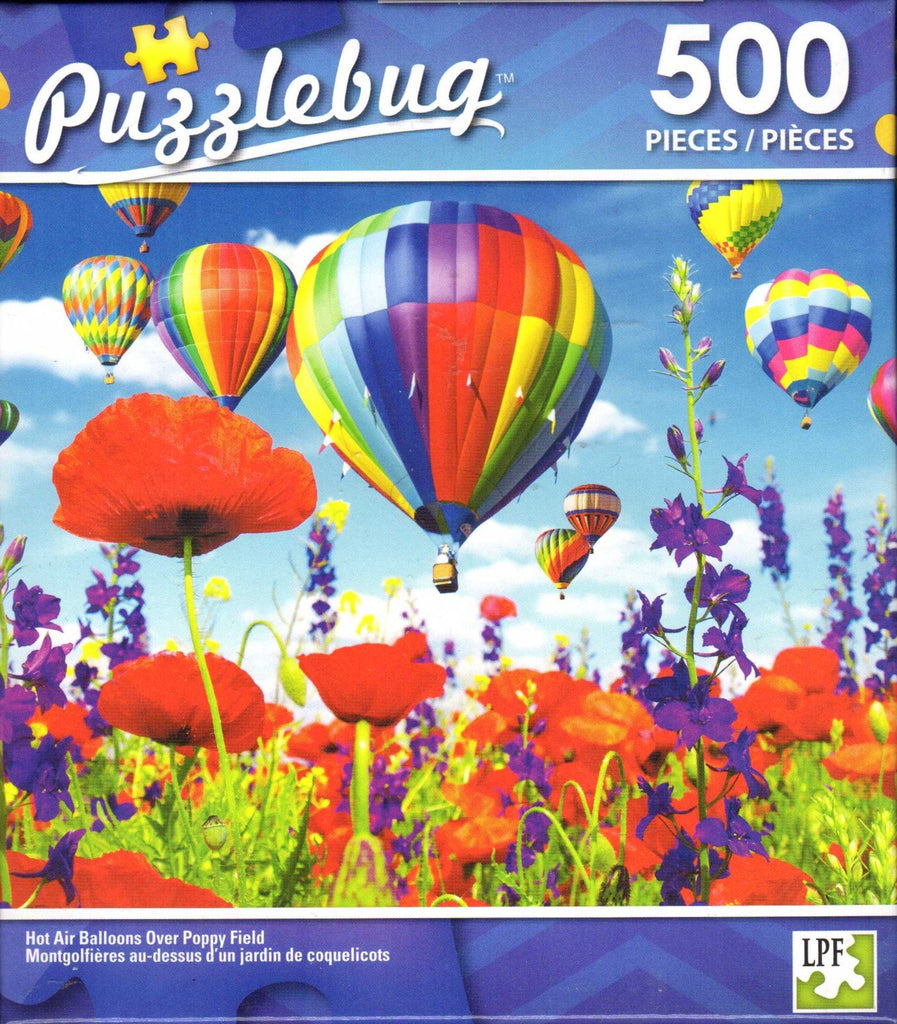 Puzzlebug 500 - Hot Air Balloons Over Poppy Fields