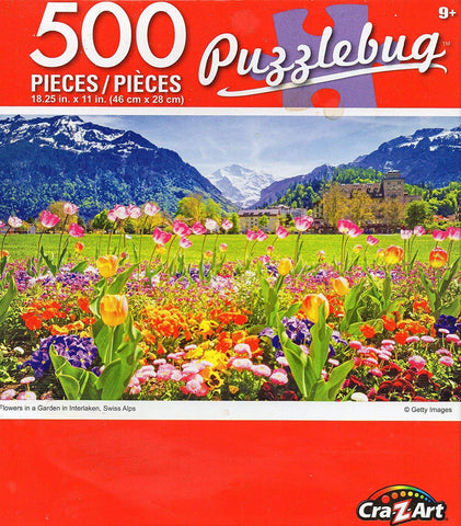 Puzzlebug 500 - Flowers in a Garden in Interlaken