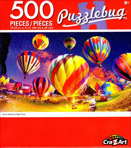 Puzzlebug 500 - Hot Air Balloons Night Glow